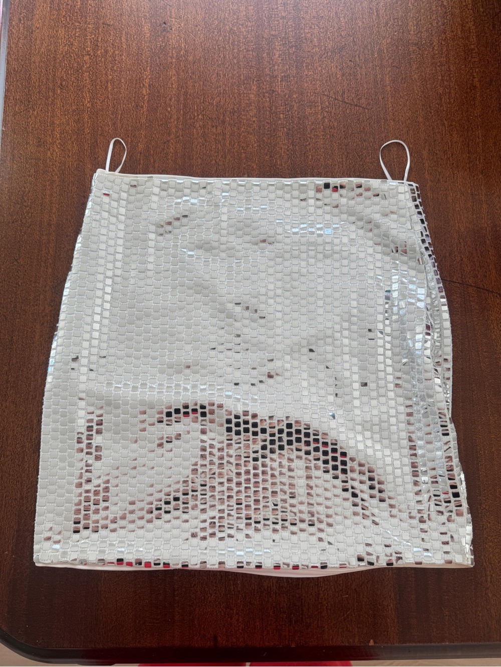 superdown White Sequin Mini Skirt